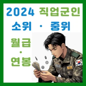 Read more about the article 2024 소위ㆍ중위 월급, 연봉, 실수령액