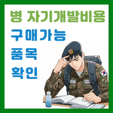 Read more about the article 2024년 병 자기개발비용 구매가능 품목 정리