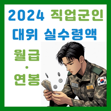 2024 직업군인 대위 실수령액 월급 연봉