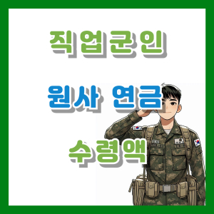 직업군인 원사 연금 수령액